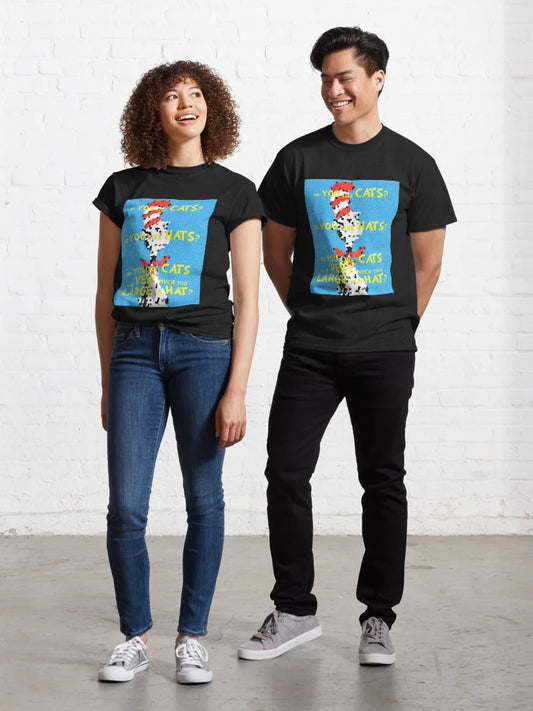 "The Catâ€¦ in a very much too large of a hat?" Classic T-Shirt