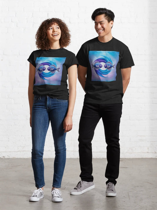 "Pisces Dream – Mystical Zodiac Fish in Ocean Blues" Classic T-Shirt