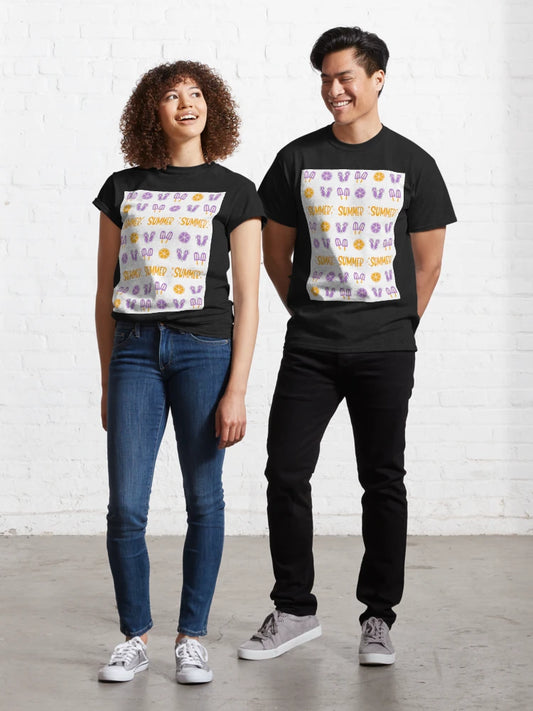 Reynolds fun presents purple and orange summer pattern Classic T-Shirt