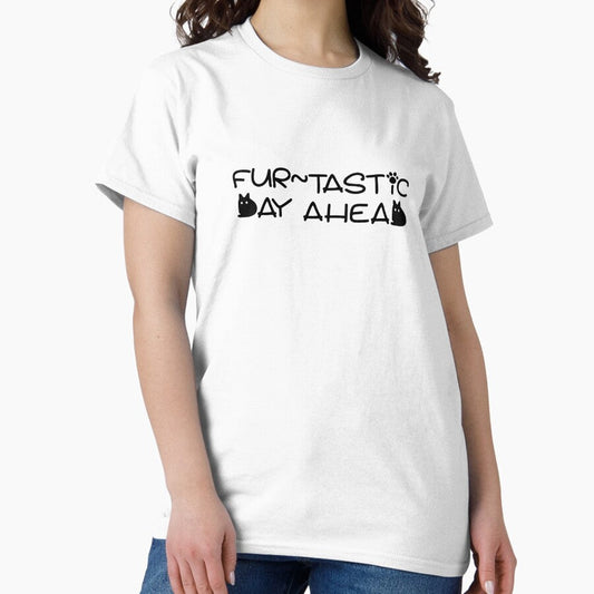 A positive and cheerful phrase for cat and coffee lovers Classic T-Shirt