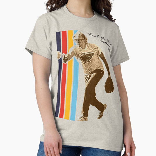Bernie Baseball // Retro 80s Bernie Sanders Playing Baseball Fan Art Classic T-Shirt
