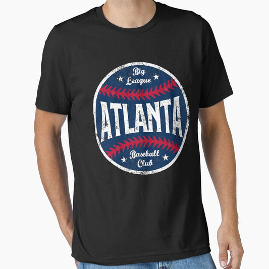 Atlanta Retro Big League Baseball White Essential T-Shirt