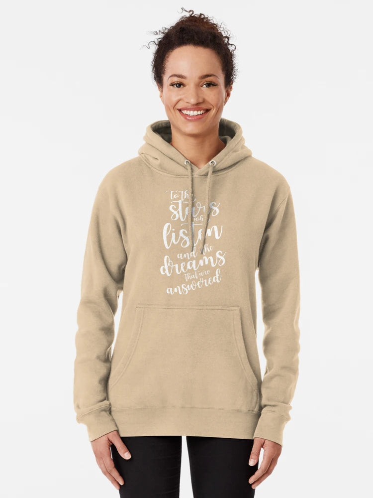 To the stars who listen and the dreams that are answered - plain text Classic T-Shirt