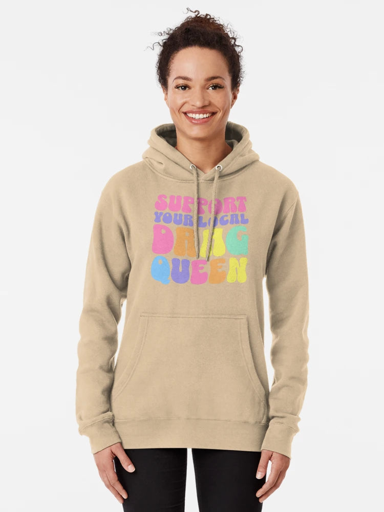 Support Your Local Drag Queen Story Hour Retro Aesthetic Back Print LGBTQ Rights Classic T-Shirt