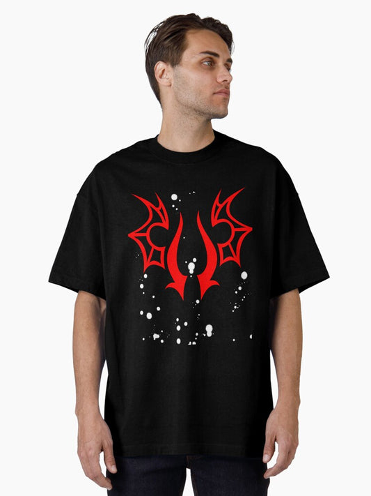Demon Wings Red Oversized T-Shirt