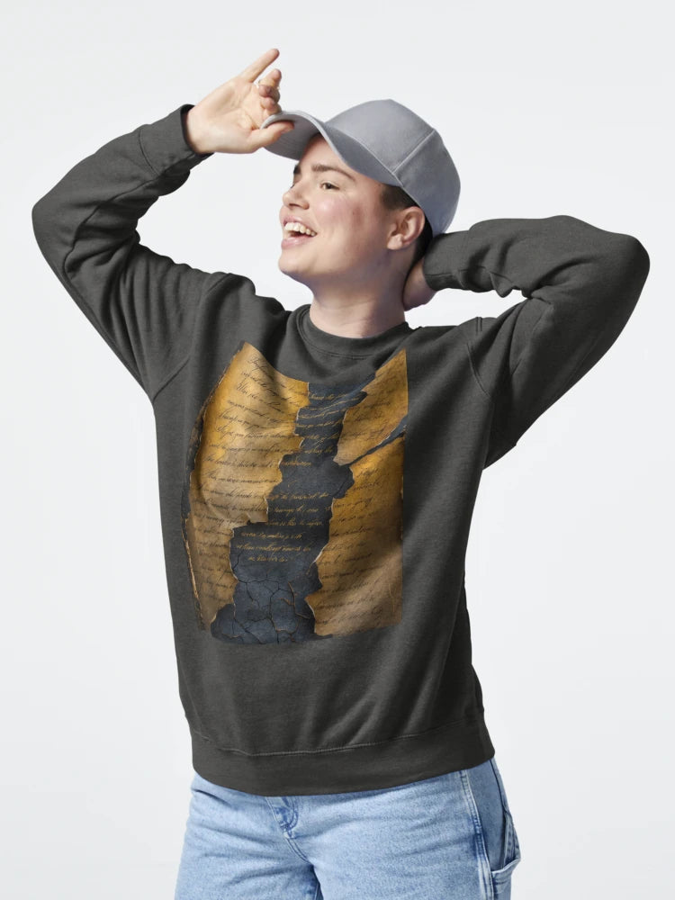 Burned Manuscript Layers – Vintage Paper & Cracked Texture Classic T-Shirt