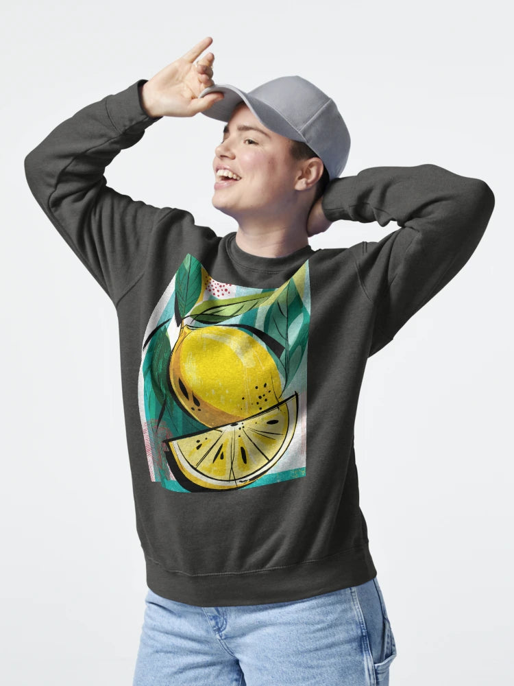 Vibrant Lemon Delight - Bold Colors and Fresh Green Leaves in a Refreshing Composition Classic T-Shirt