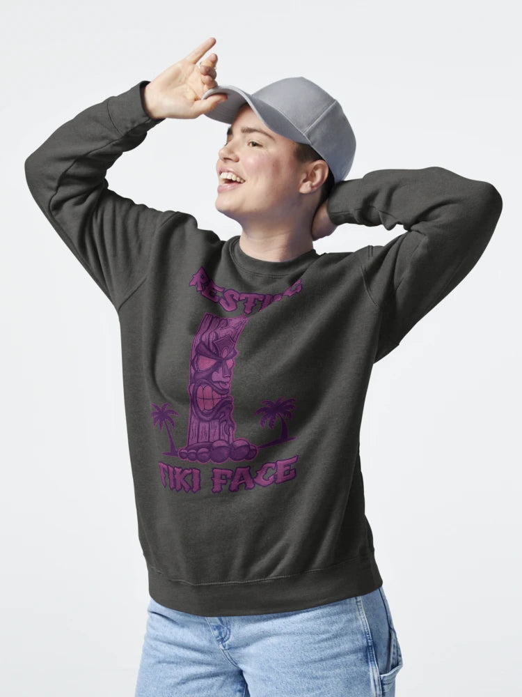 Resting Tiki Face (Purple) Classic T-Shirt
