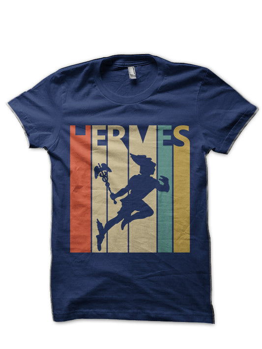 Vintage Retro Greek God Hermes Half Sleeve T-Shirt