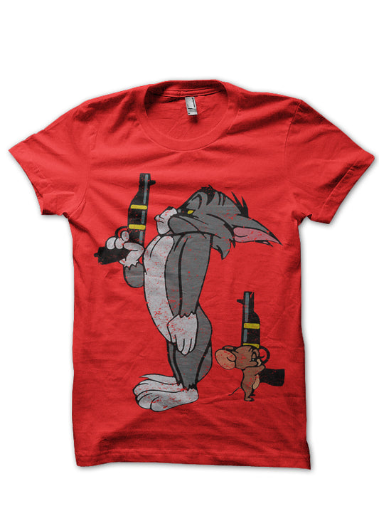 Tom And Jerry Red T-Shirt