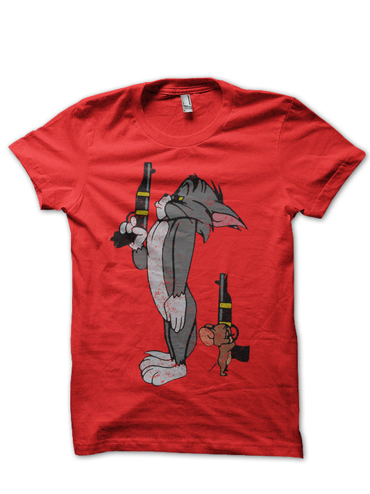 Tom & Jerry Red Tee