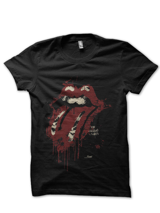 Rock Band Black Half Sleeve T-Shirt Style002