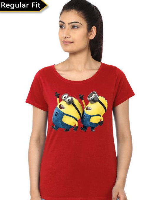Minion Girlâ€™s Red T-Shirt
