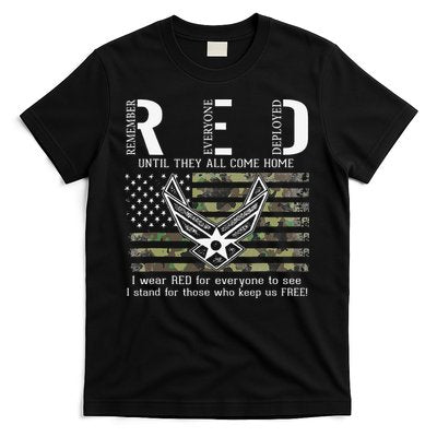 US Air Force Support RED Friday Remember Everyone Deployed T-Shirt