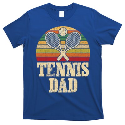 Vintage Retro Tennis Dad Fathers Day Present Gift T-Shirt