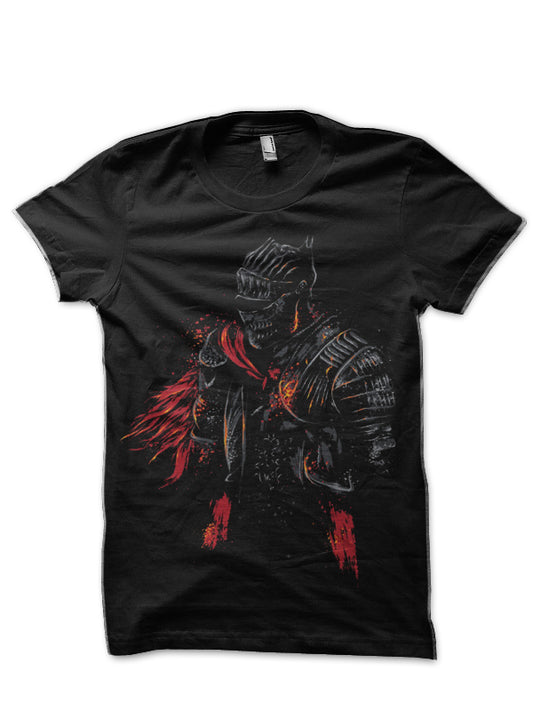 Red Knight â€“ Dark Souls Black T-Shirt