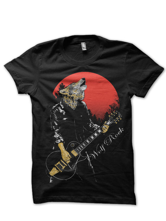 Wolf Rock Black Tee